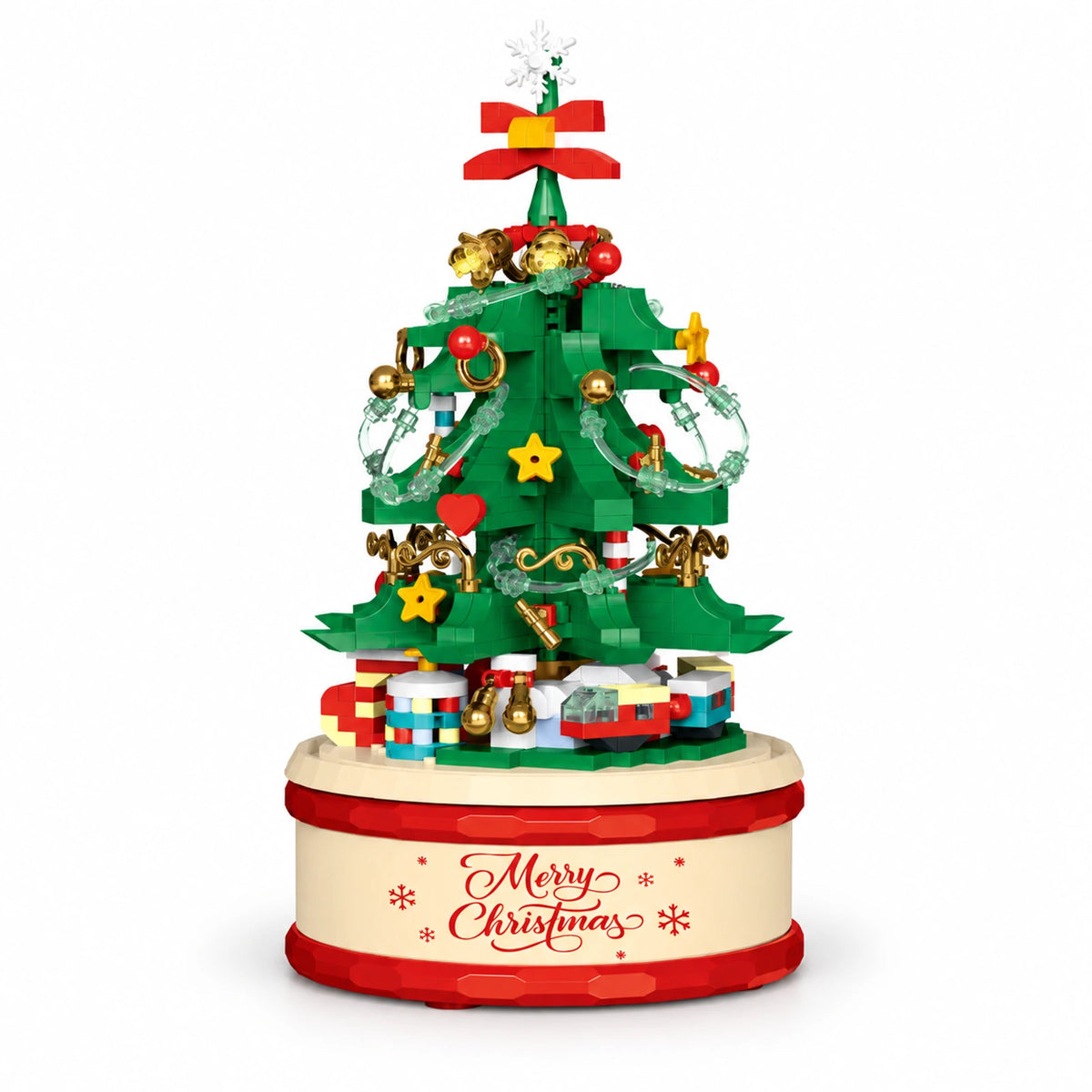 683-Piece Light-Up Musical Christmas Tree Building Set