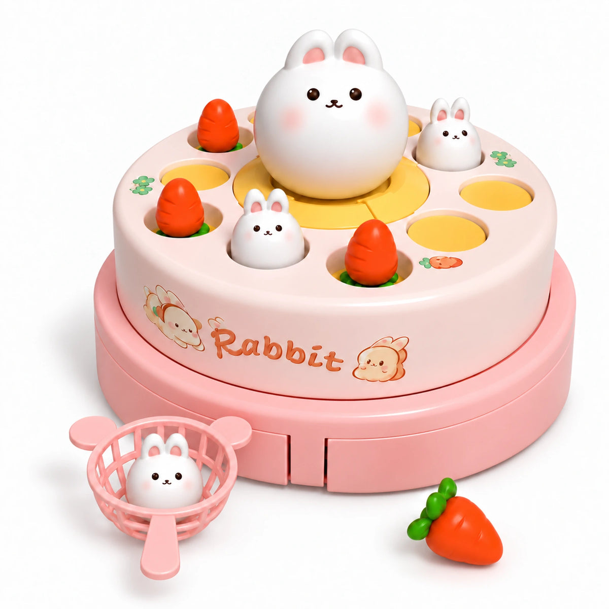 Musical Spin & Catch Toy – Frog & Rabbit