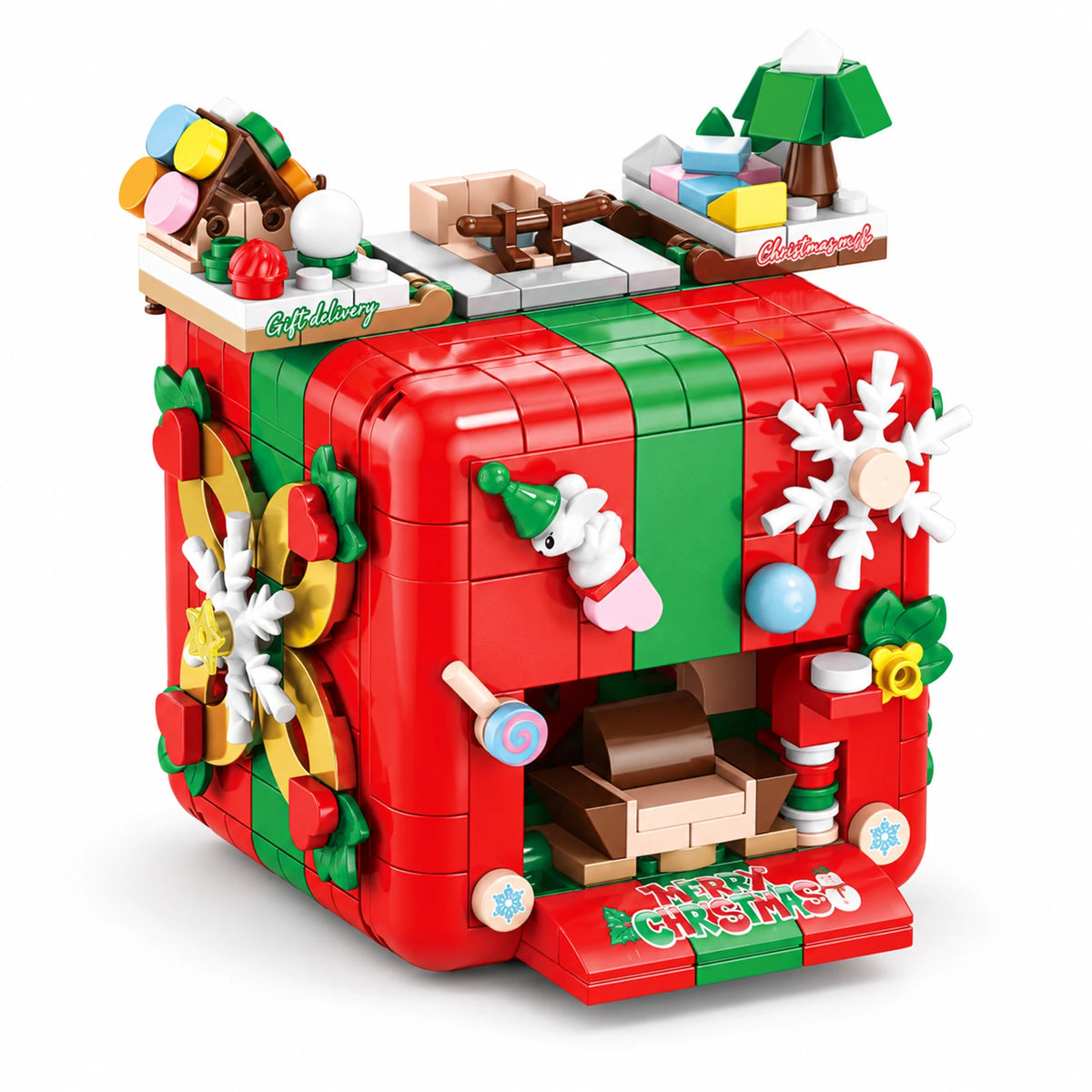 527-Piece Christmas Gift Box Building Set