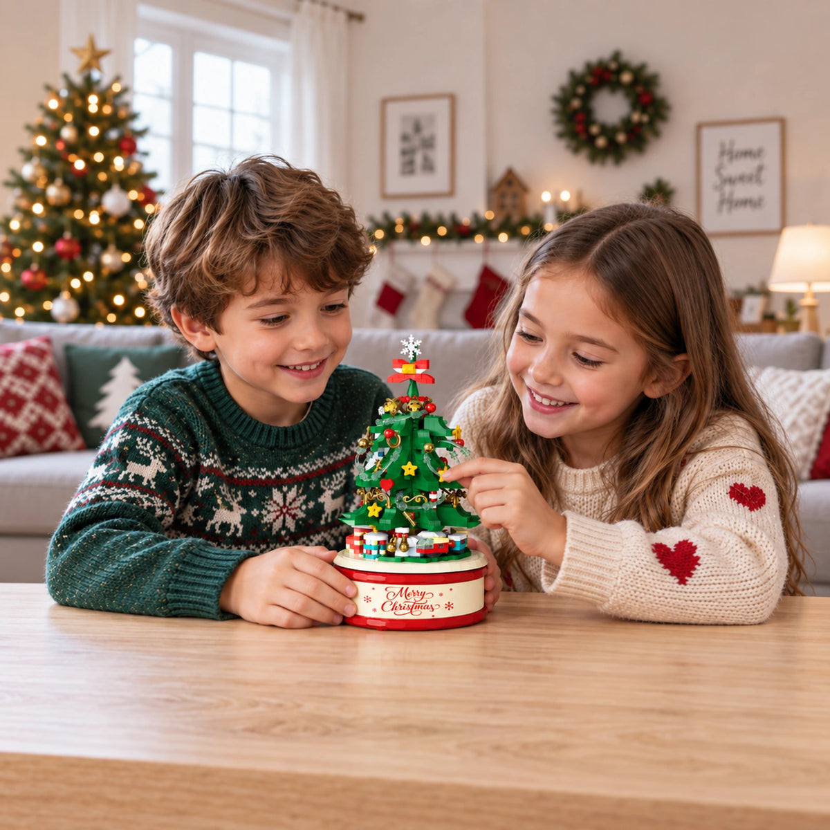 683-Piece Light-Up Musical Christmas Tree Building Set