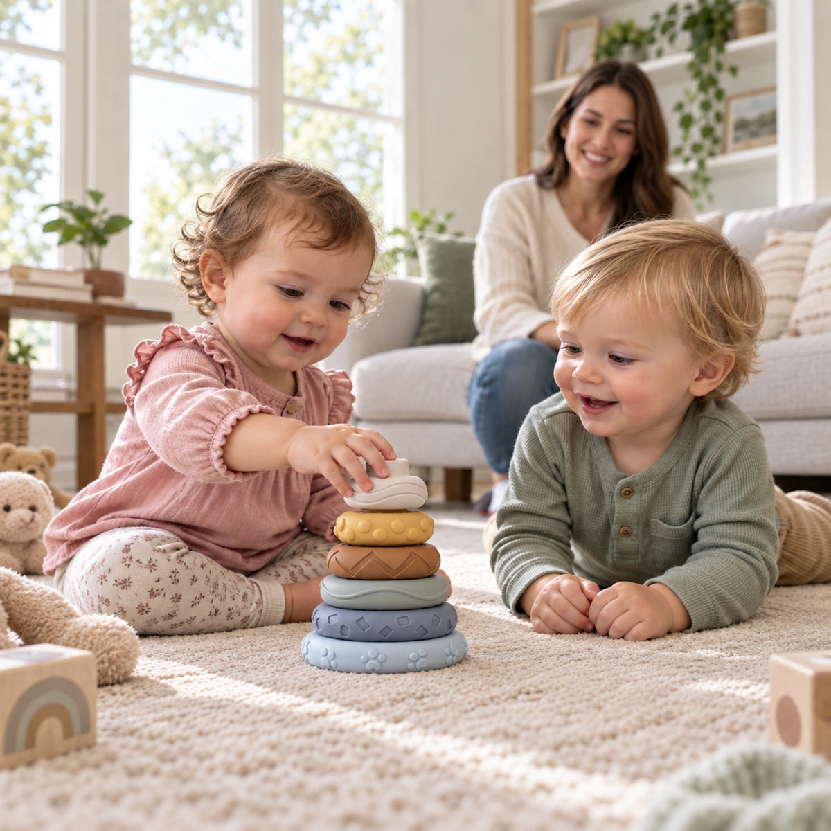 Textured Stacking Rings for Babies