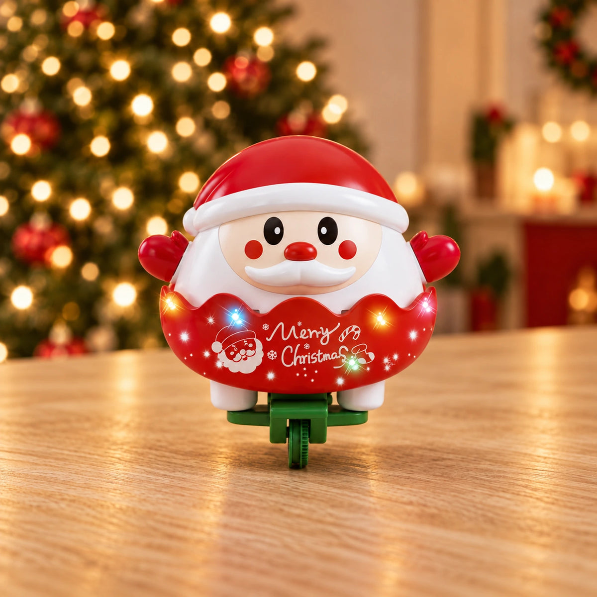 Balancing Santa Track Toy with Lights and Music