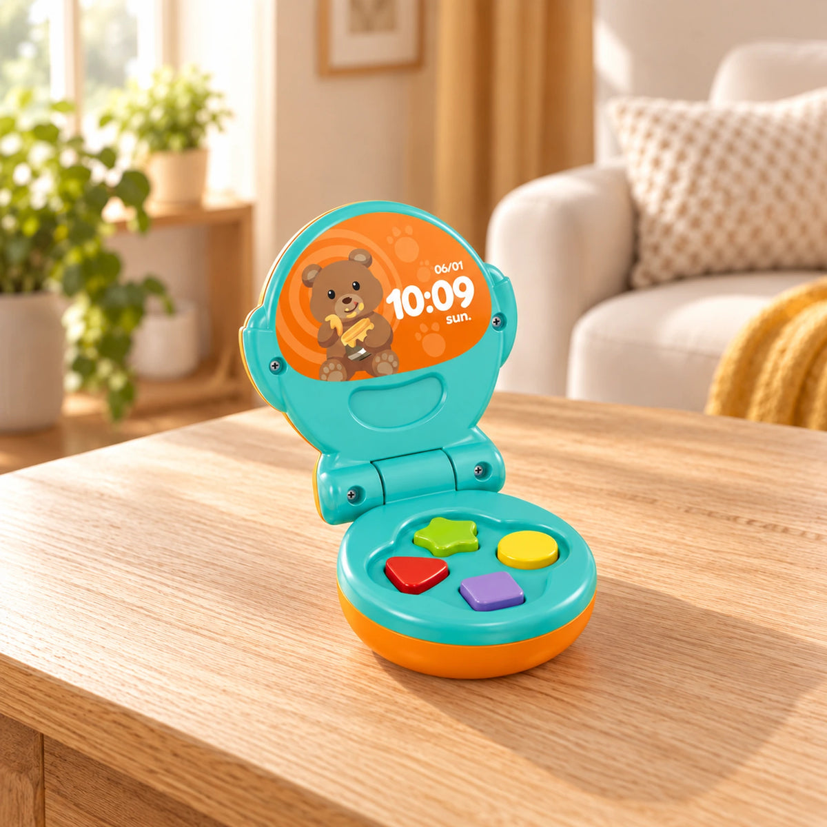 Musical Flip Phone Toy with Colorful Buttons