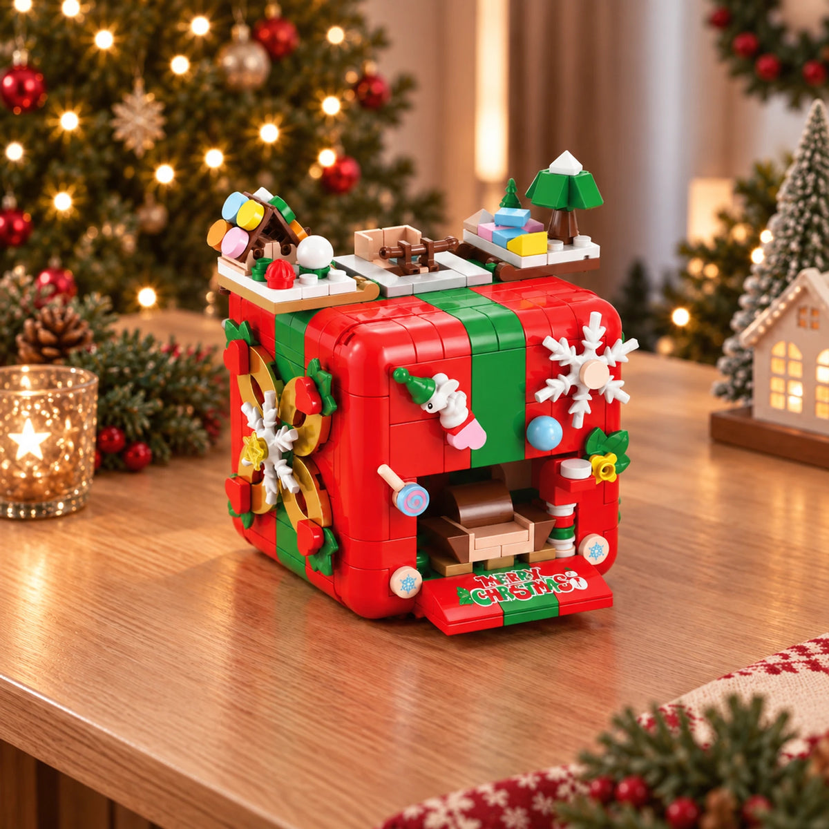 527-Piece Christmas Gift Box Building Set