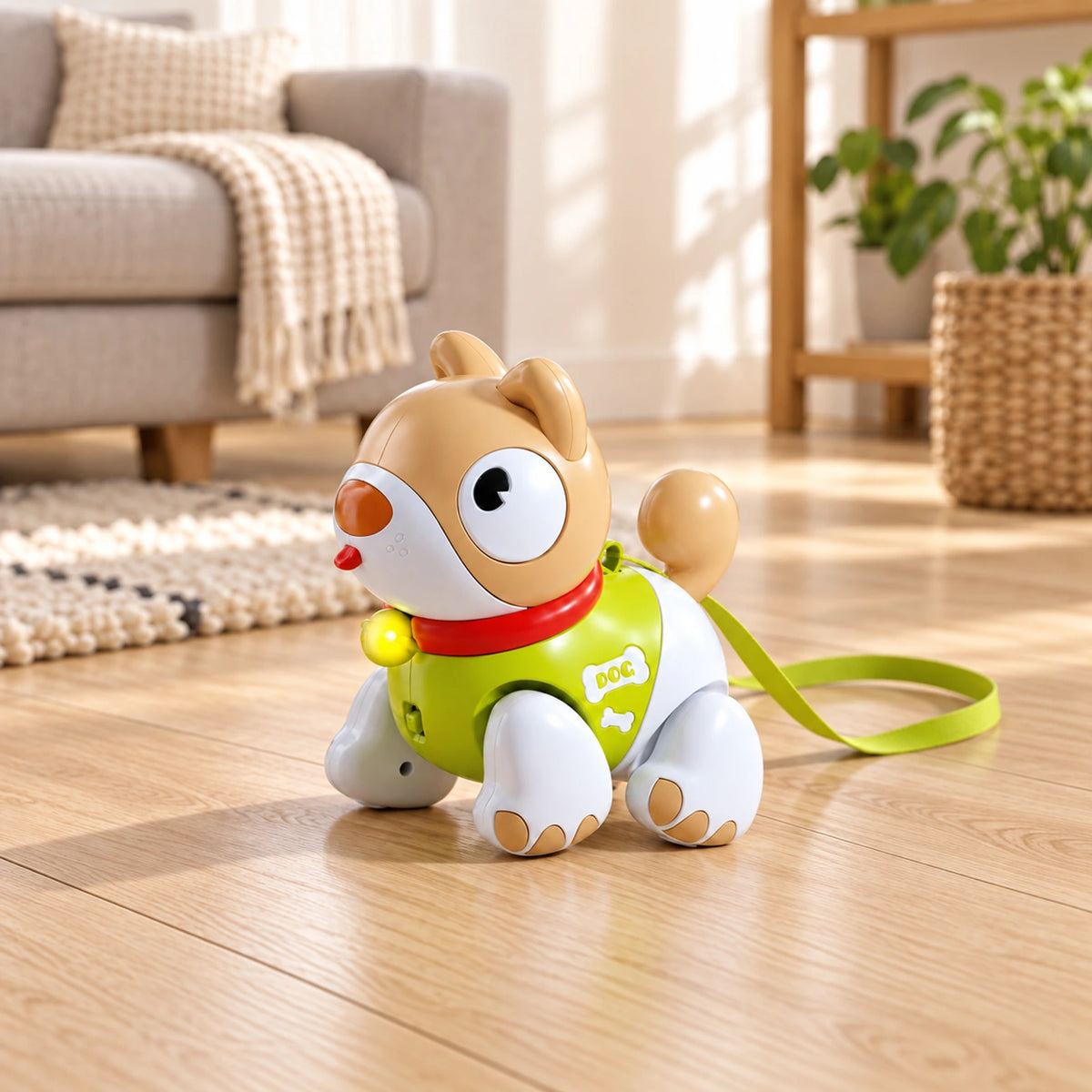 Walking Puppy Toy with Leash, Lights and Music