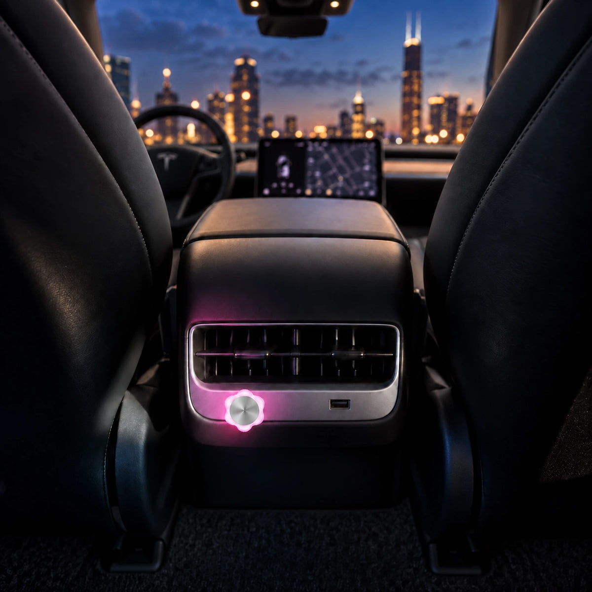 Floral USB Car Ambient Light – 7-Color LED