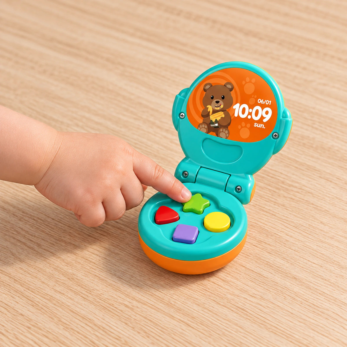Musical Flip Phone Toy with Colorful Buttons