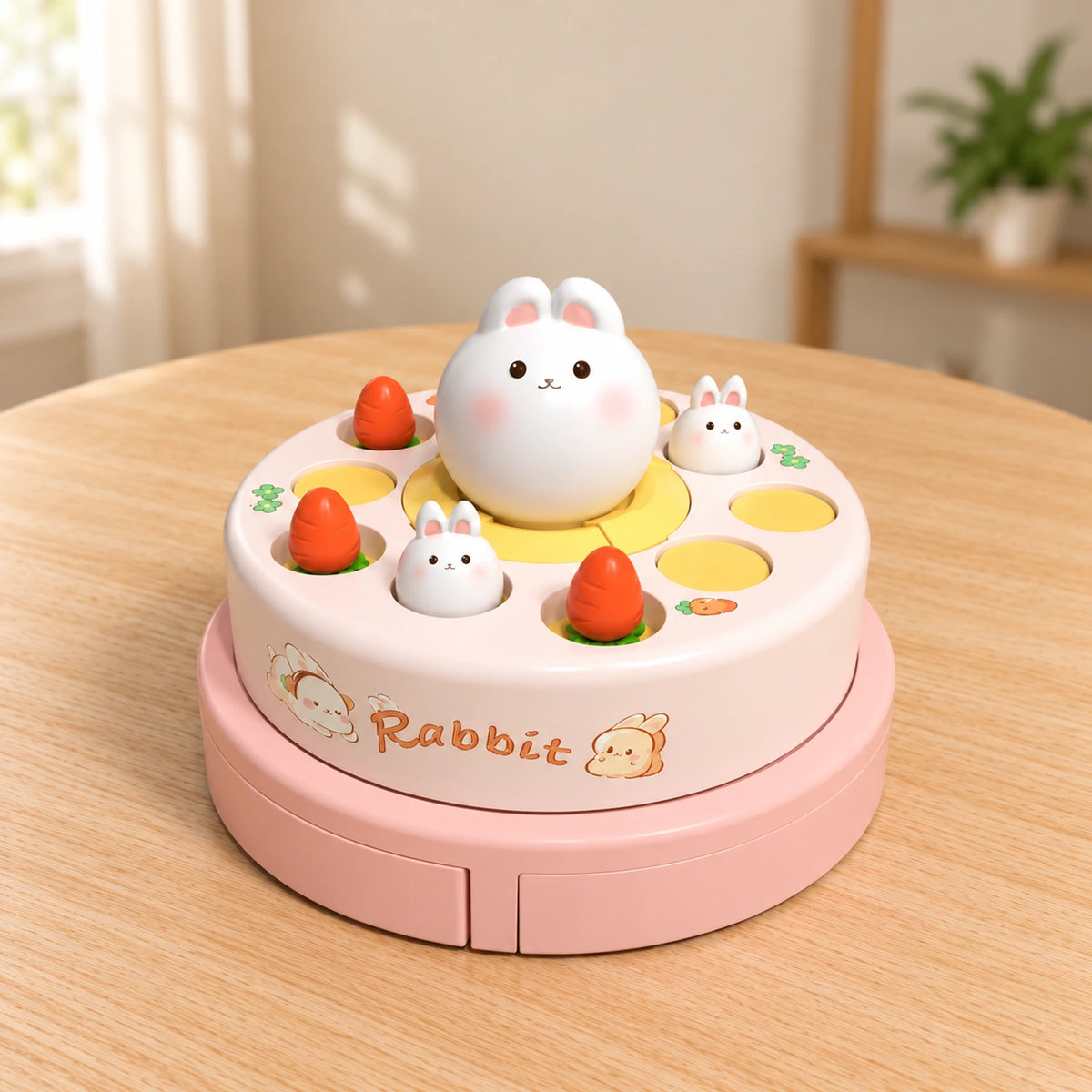 Musical Spin & Catch Toy – Frog & Rabbit
