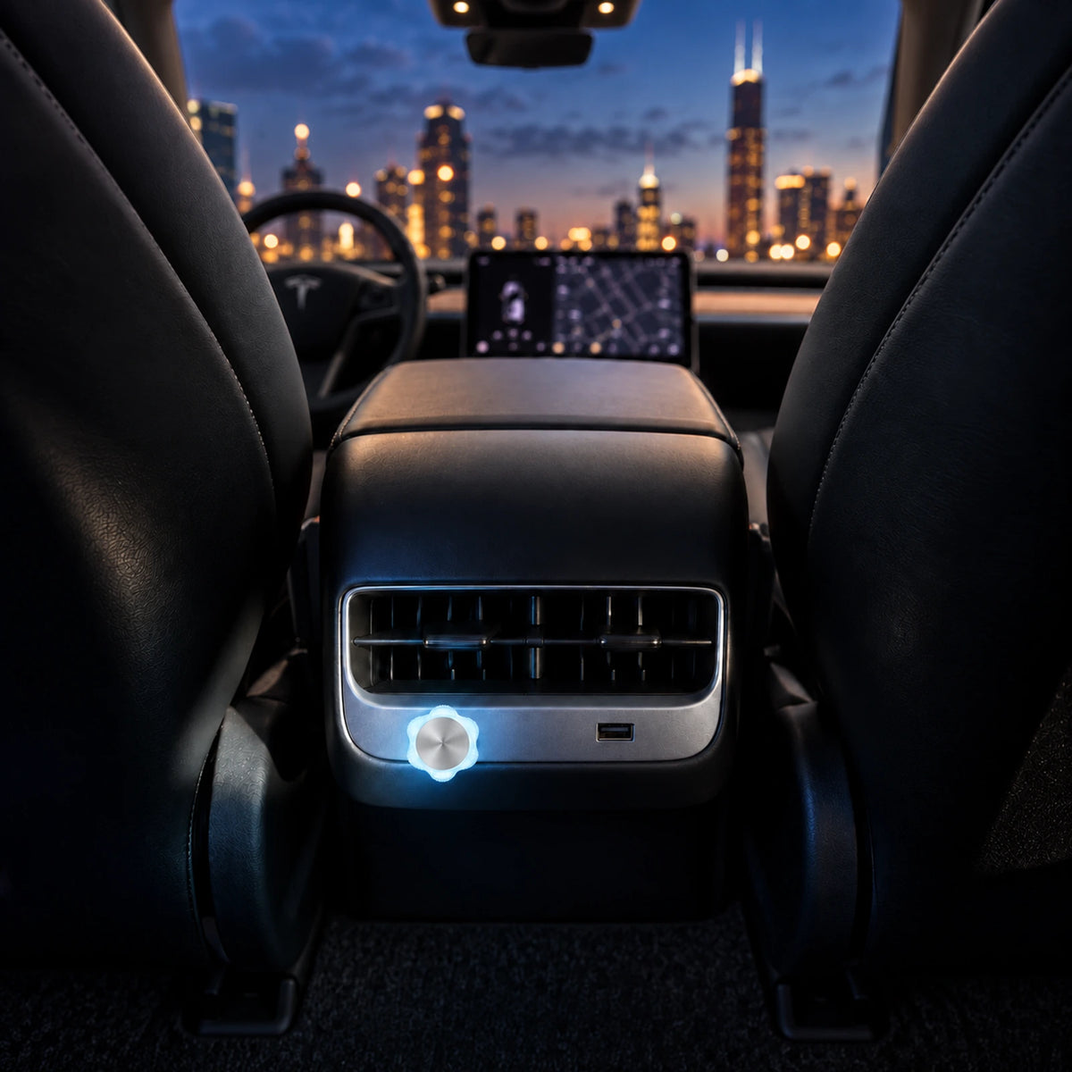 Floral USB Car Ambient Light – 7-Color LED