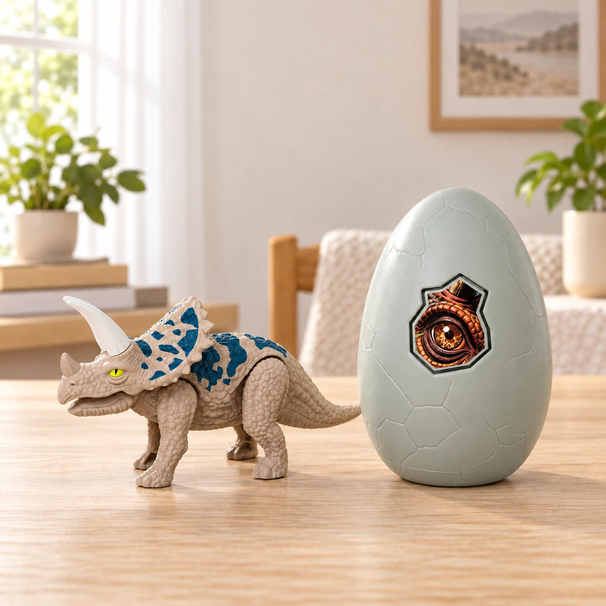 Take-Apart Triceratops Egg Toy with Lights and Sound