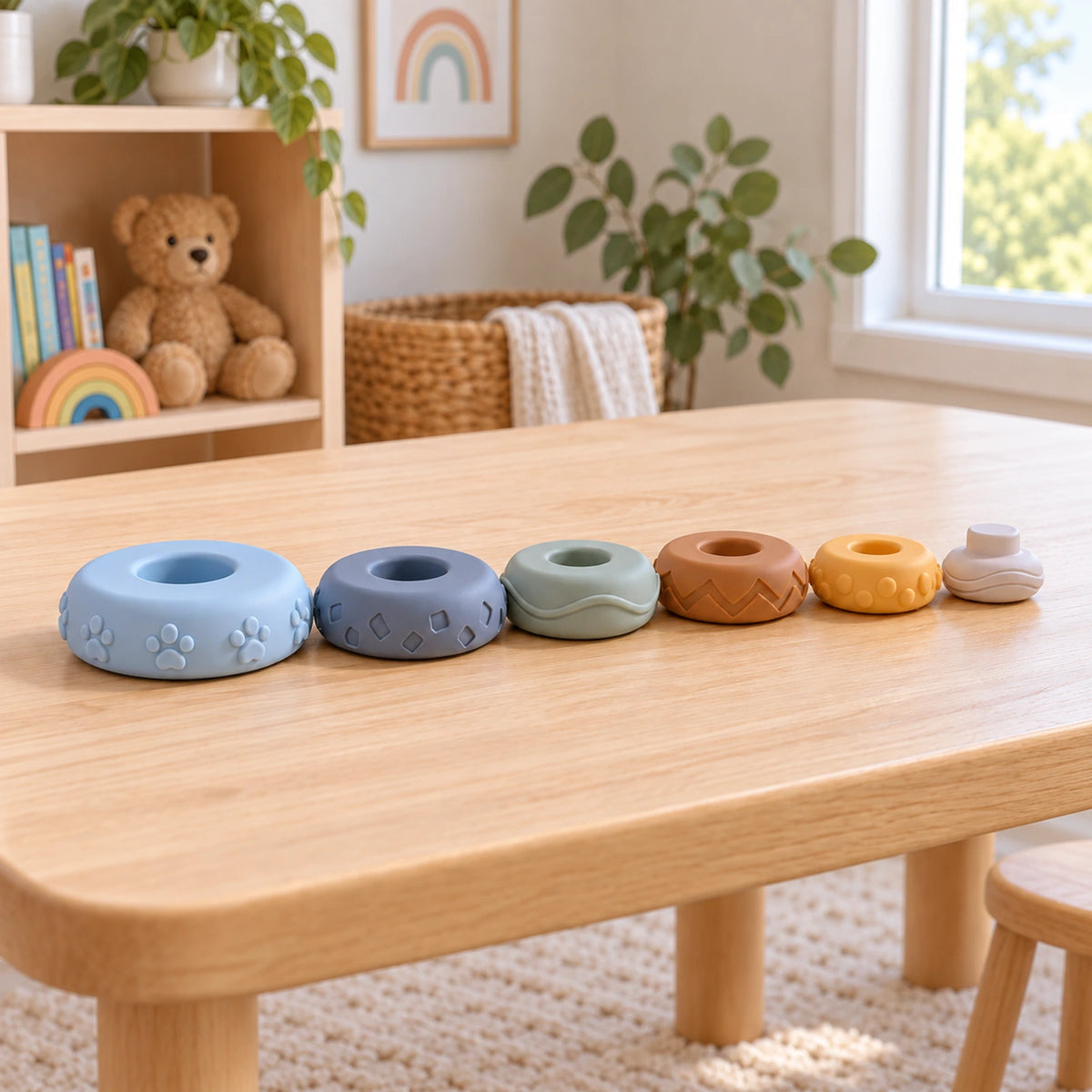 Textured Stacking Rings for Babies