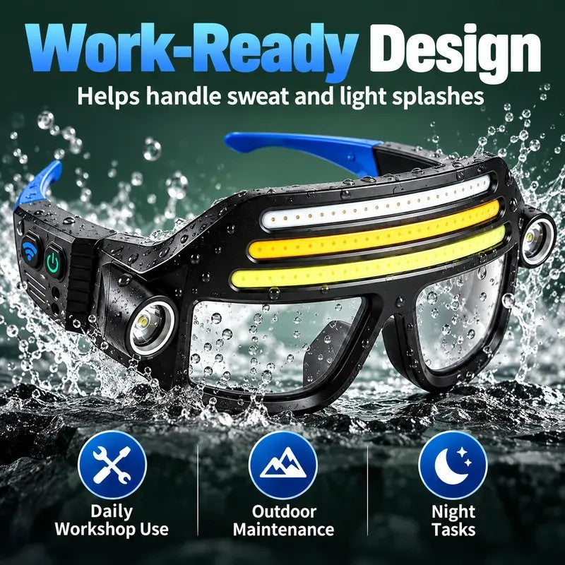 rechargeable sensor glasses light, hands-free led work lamp - view 4