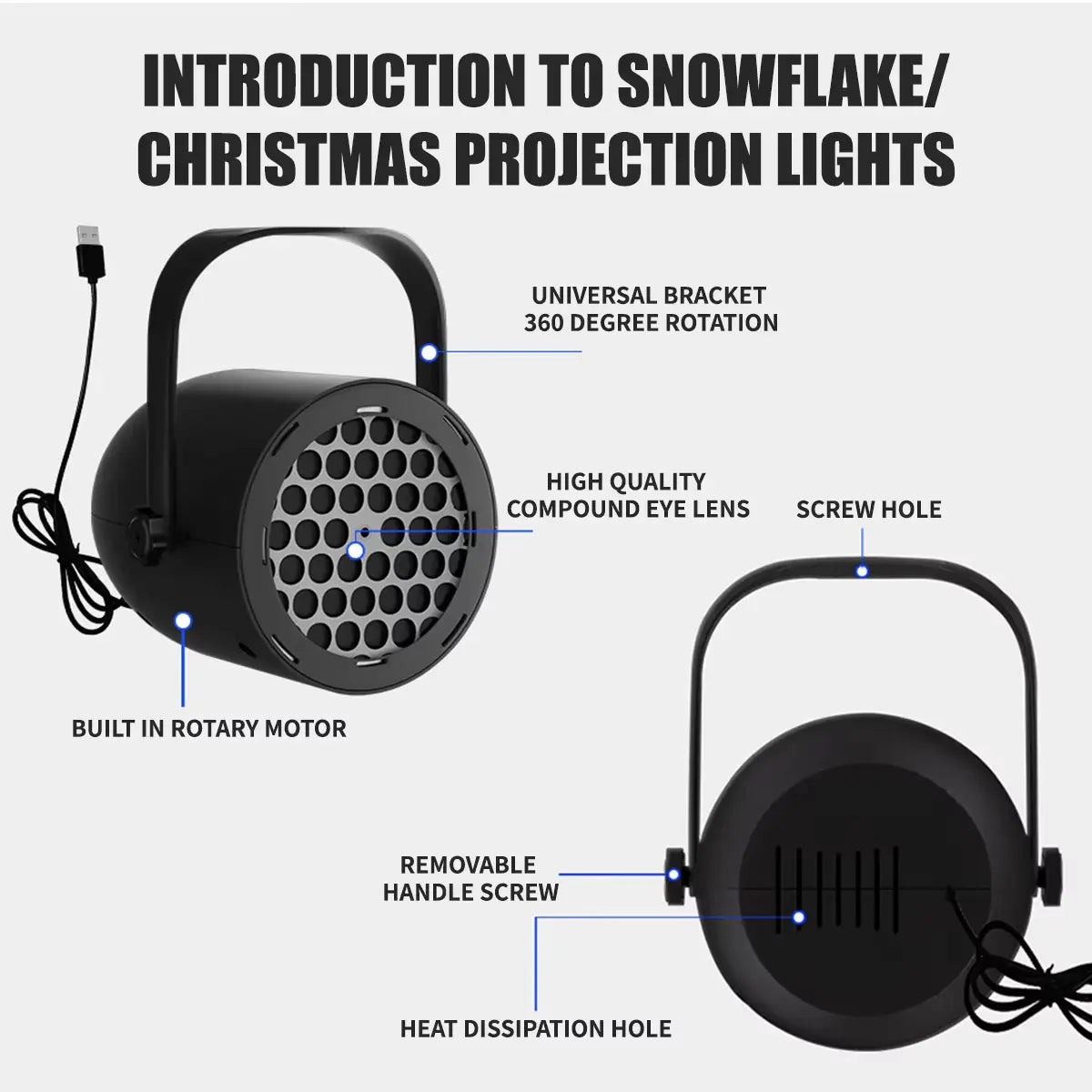 LED Christmas Projector Light Holiday Party Decoration