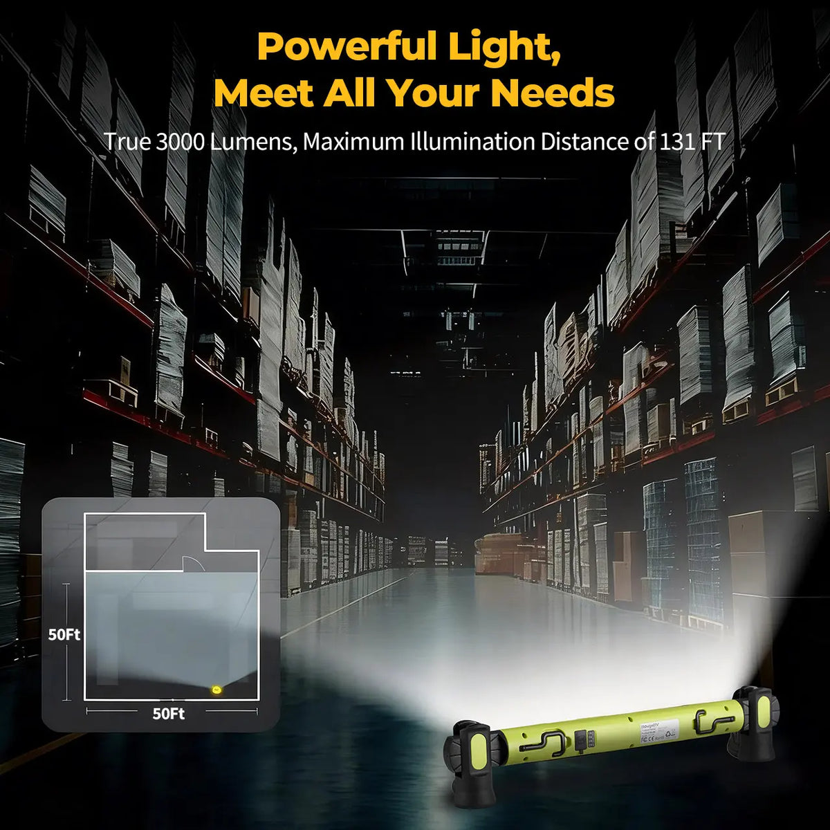 Under Hood Work Light Bar 3000LM LED Magnetic with Hooks