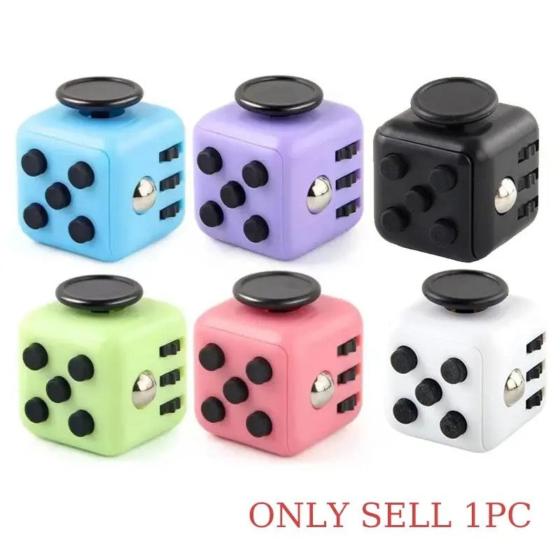 colorful 6 sided fidget cube stress relief toy