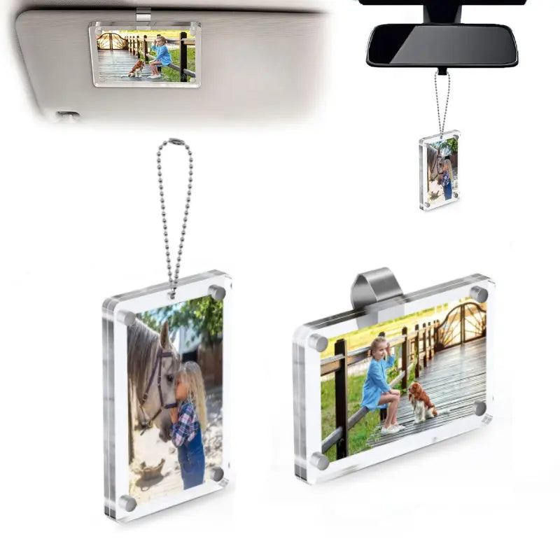 Magnetic Car Sun Visor Photo Clips Display Frames