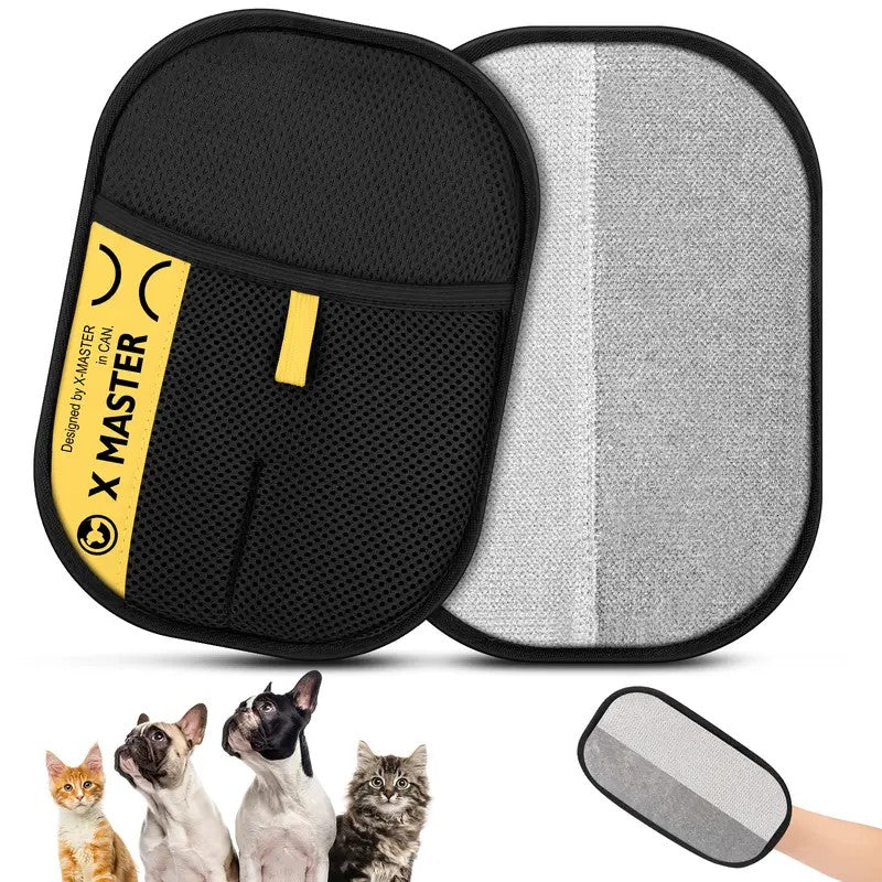 pet hair remover glove, reusable grooming mitt for cats and dogs - view 1