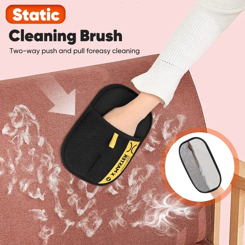 pet hair remover glove, reusable grooming mitt for cats and dogs - view 3