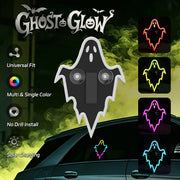 Hands working on halloween DIY craft project with colorful materials – creative activity