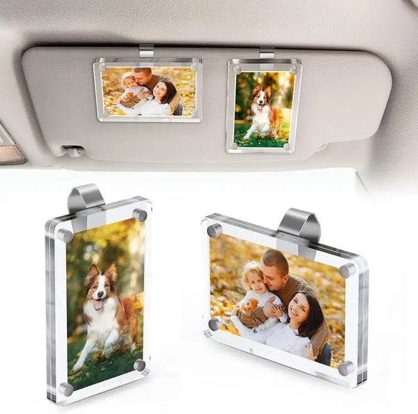 Magnetic Car Sun Visor Photo Clips Display Frames