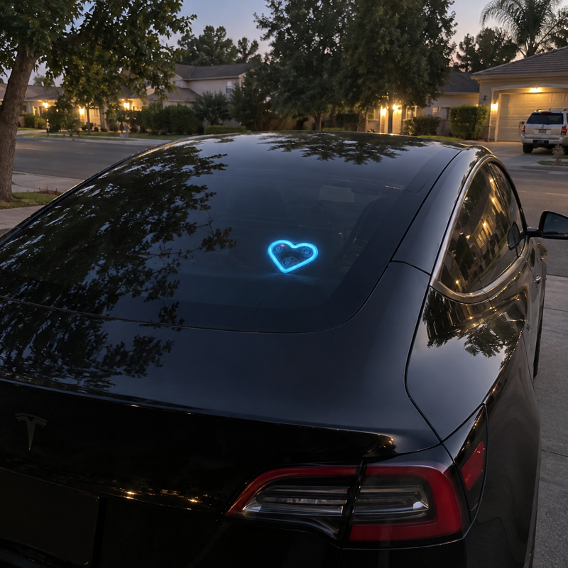 2-Pack Solar Heart Window Lights