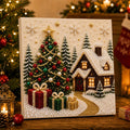 Christmas 馃巺 馃巹 Premium 3D Pearl Wall Art Kit | Luxury Flocked Canvas with Scratch-Resistant Non-Fading Pearl Beads Holiday Decor鉀勶笍鉂勶笍 pearl diamond painting kit with 3D gems 鈥 festive DIY craft