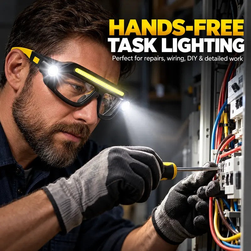 rechargeable sensor glasses light, hands-free led work lamp - view 10