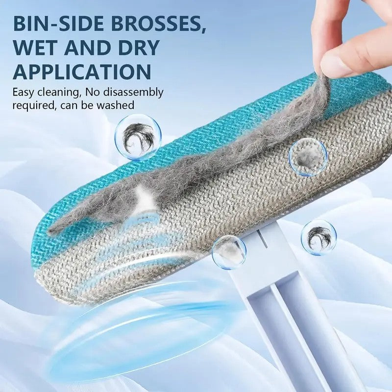 long handle pet hair remover brush, 4-in-1 reusable fur cleaning kit - view 5