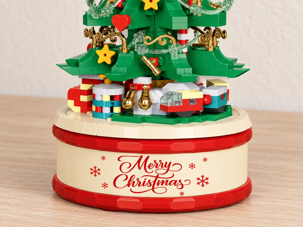 Round display base with miniature gift details