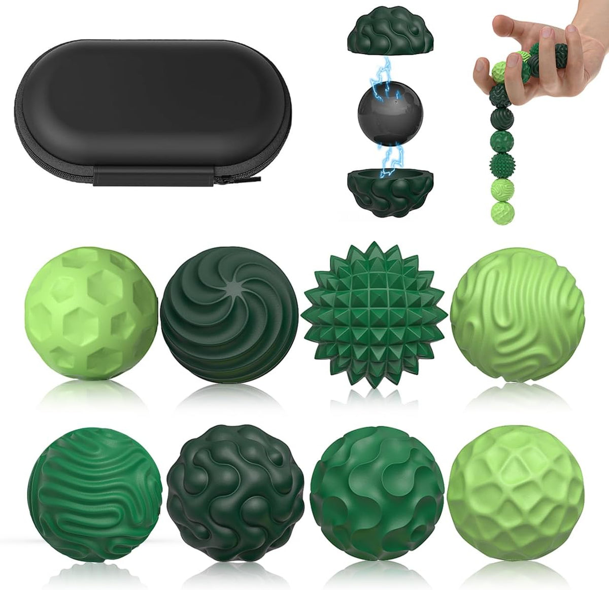 Magnetic Fidget Balls — 8-Piece Set